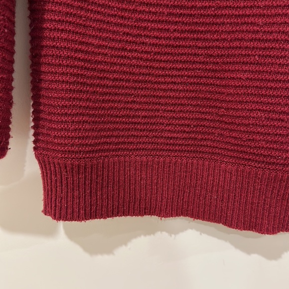 Red JCrew ribbed sweater - Picture 3 of 4